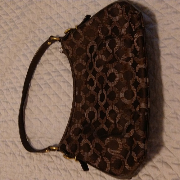Coach Madison Dotted Pattern. Leather Trim Purse - Picture 4 of 9